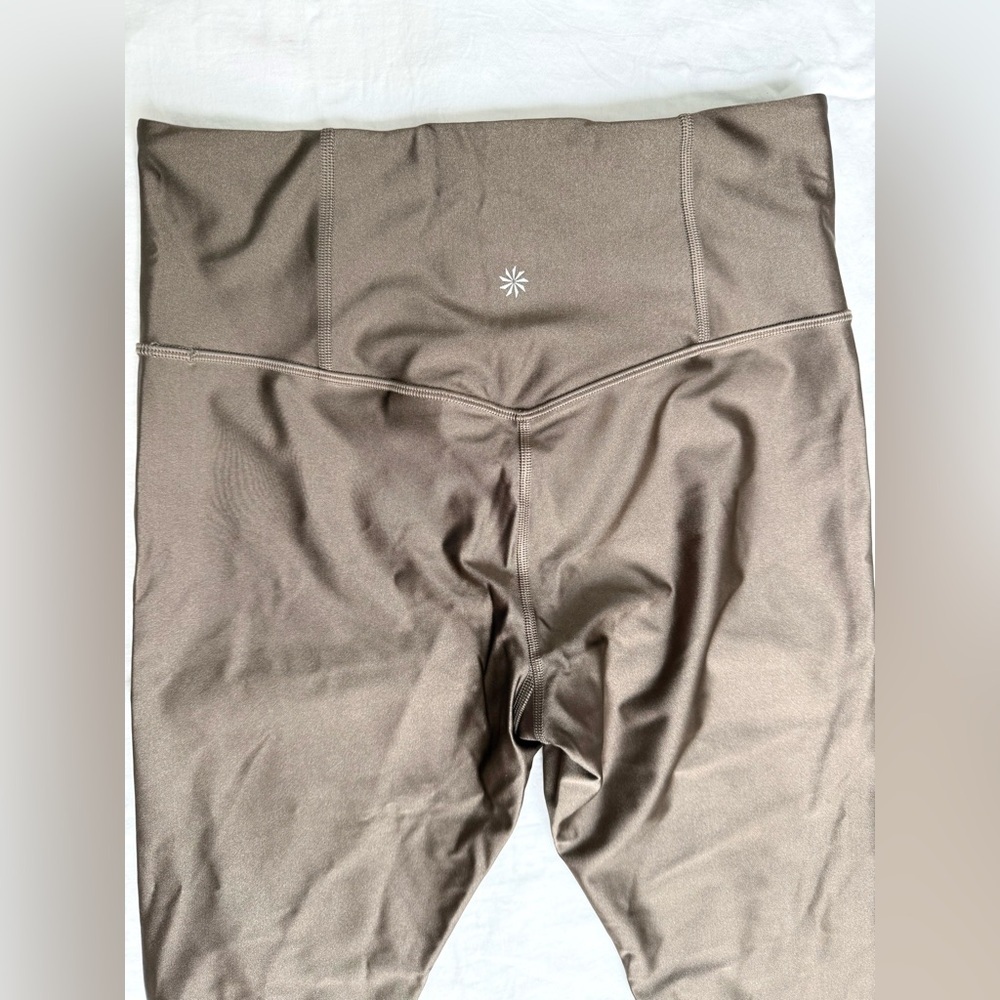 Athleta Taupe Elevation Sheen Tight 7/8 Length High-Rise Leggings - Picture 3 of 3
